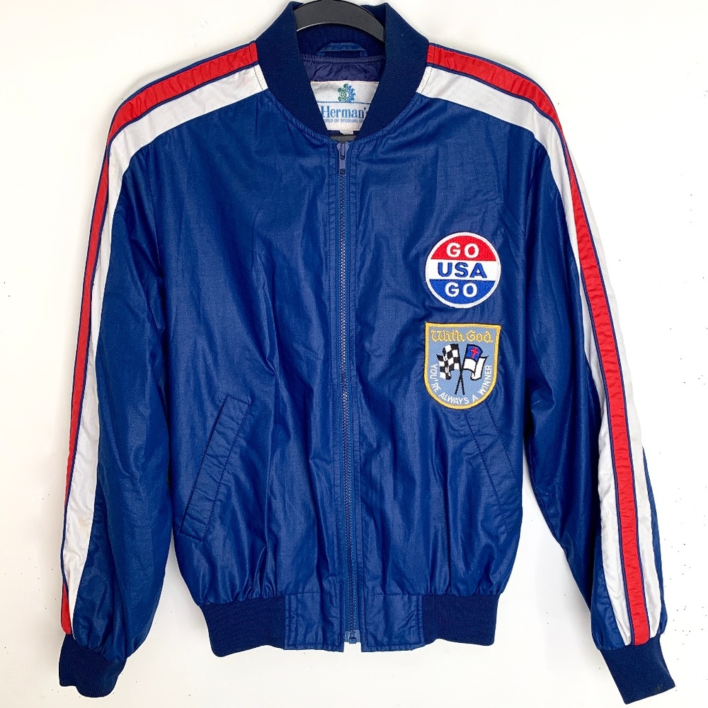 Vintage Bomber Jacket with Dead Stock 70s Patches